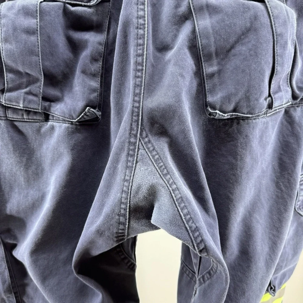 Bocomal FR Cargo Work Pants 36X32 Flame Resistant Hi Vis Reflective Utility Navy